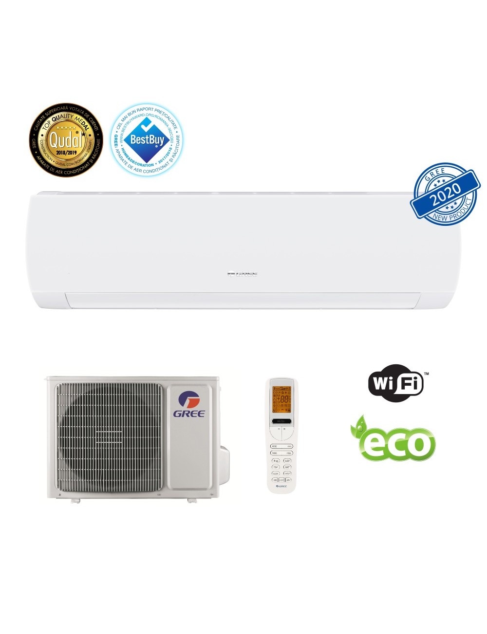 Aparat de aer condiționat Gree Muse 18000 btu –GWH18AFD-K6DNA1B - Pentru suprafete cuprinse intre 35- 40 mp